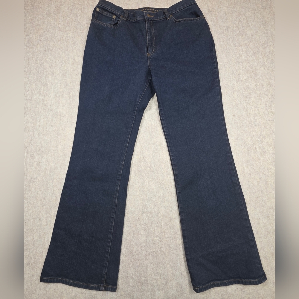 Ralph Lauren Lauren Jean Co Straight Leg Jeans Size 12 Vintage‎ Dark Wash - Picture 2 of 6